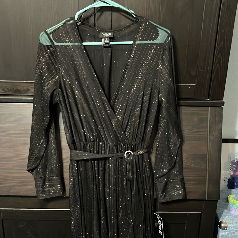 NBW Alexa B Nites Black Long Sleeve Dress